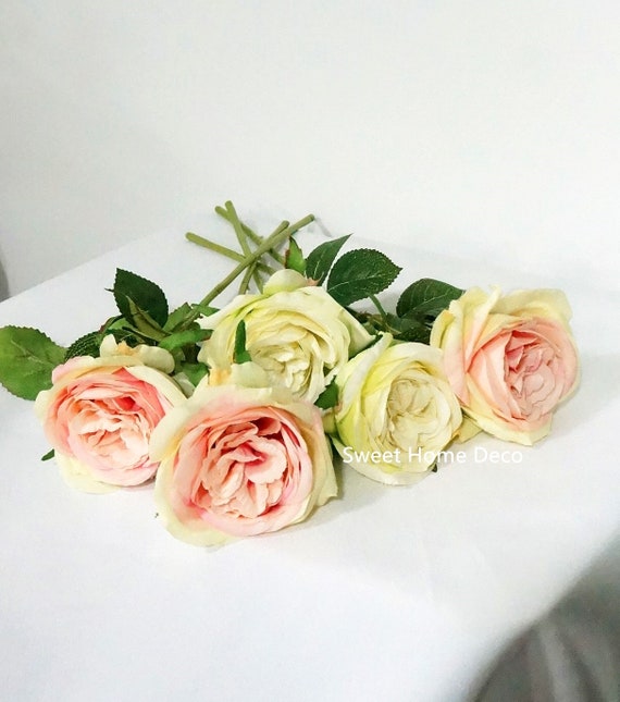 20PC Artificial Wedding Home Design Bouquet Decor Real Latex Touch Rose Flowers