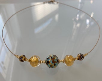 Murano Glass Necklace with 14kt Gold Filled Findings by Atelier MK