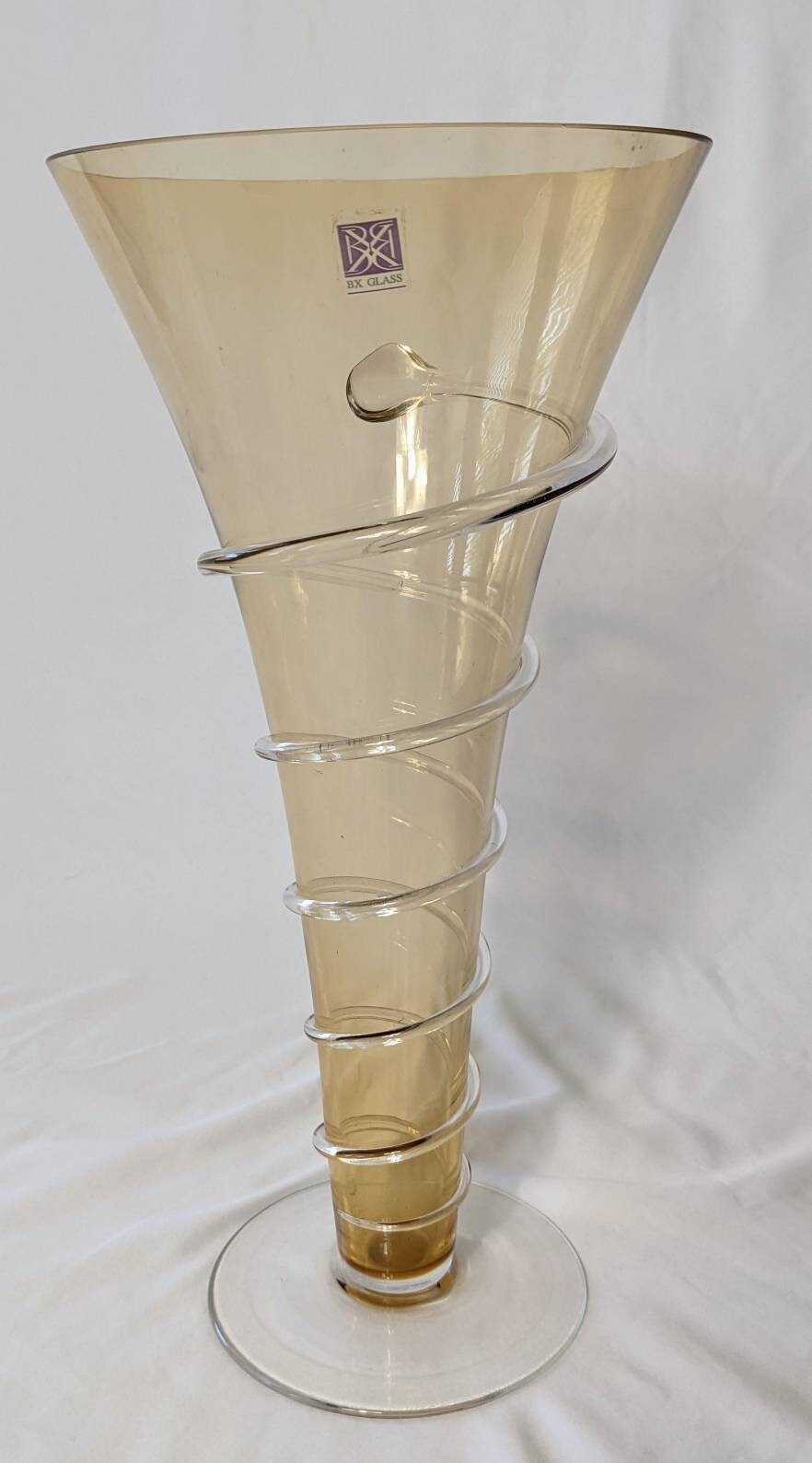 Bx Glass Vase Etsy
