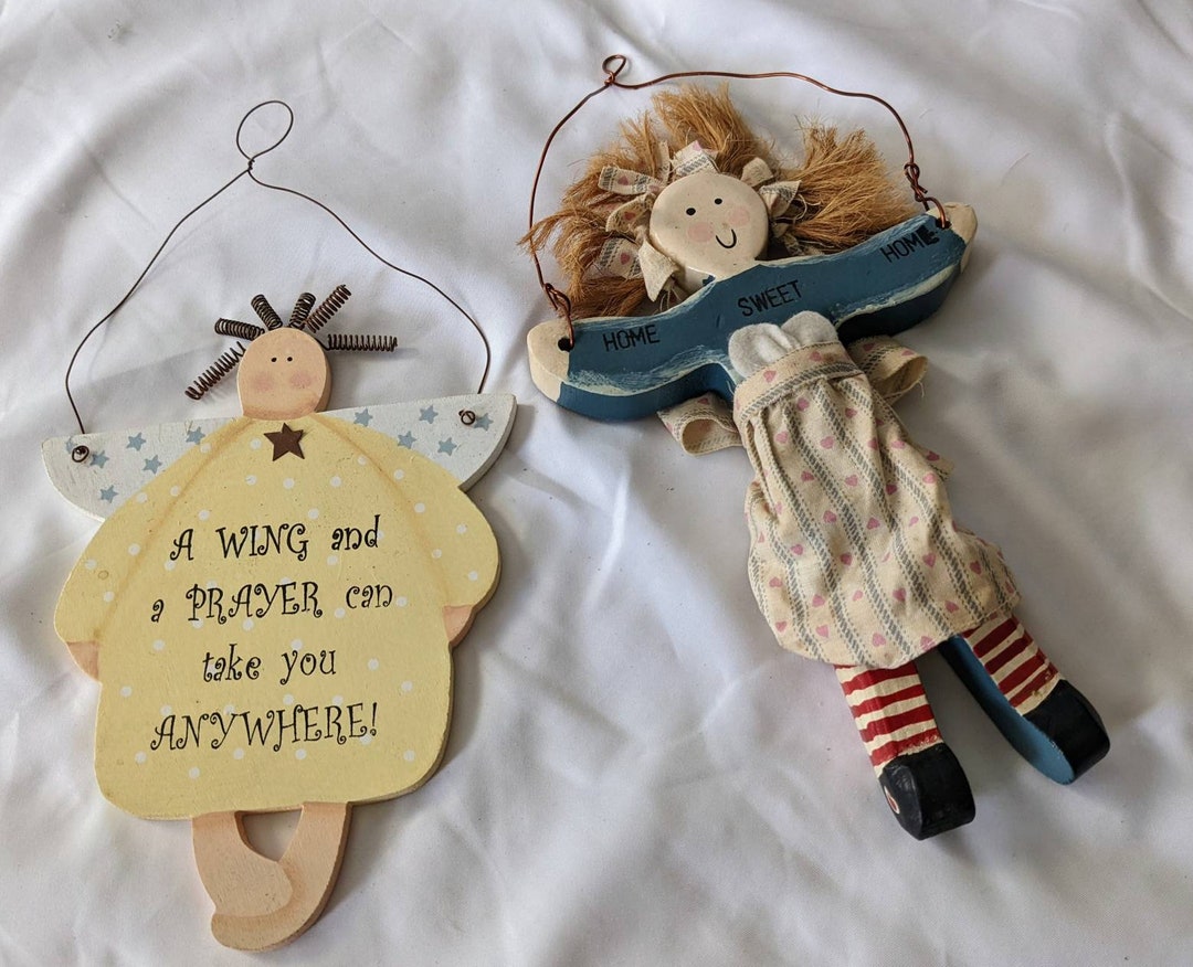 Pair of Wooden Country Wall Hangings Etsy