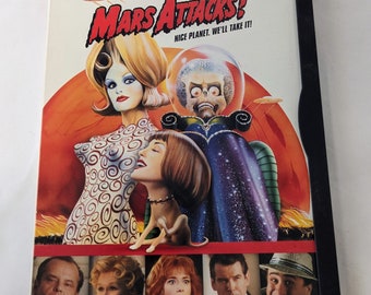 Vtg Mars Attacks! DVD Tim Burton, Jack Nicholson, Danny Devito, Glenn Close