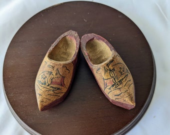 Vintage Wooden Miniature Shoes