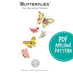 Butterflies - Downloadable Raw Edge Appliqué Pattern