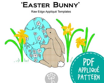 Easter Bunny - Downloadable Raw Edge Appliqué Pattern