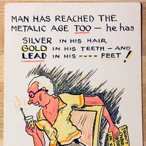 Vintage Humorous Postcard 1950s, Funny Vintage Postcard, a Genuine 1952 &quot;Elmer Anderson&quot; comic post card