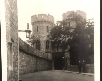 1920s Windsor Castle Black and White Photograph, Historical Castle, UK Royal Residence, Souvenir Ephemera, Create London Junk Journals