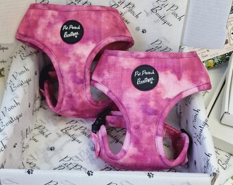 Pink Storm Puppy or Dog Harness - Size XS-Large - Clearance sale  - optional flower accessory