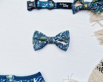 Dino Rawr Dog Bow Tie - Handmade in the UK