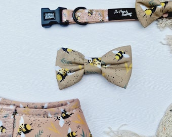 Honey Bumble Bee Dog Bow Tie