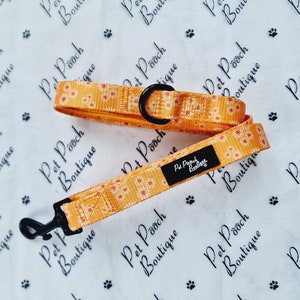 Orange Daisies Dog Lead