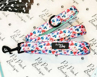 Country Rose Floral Dog LEAD - Reversible