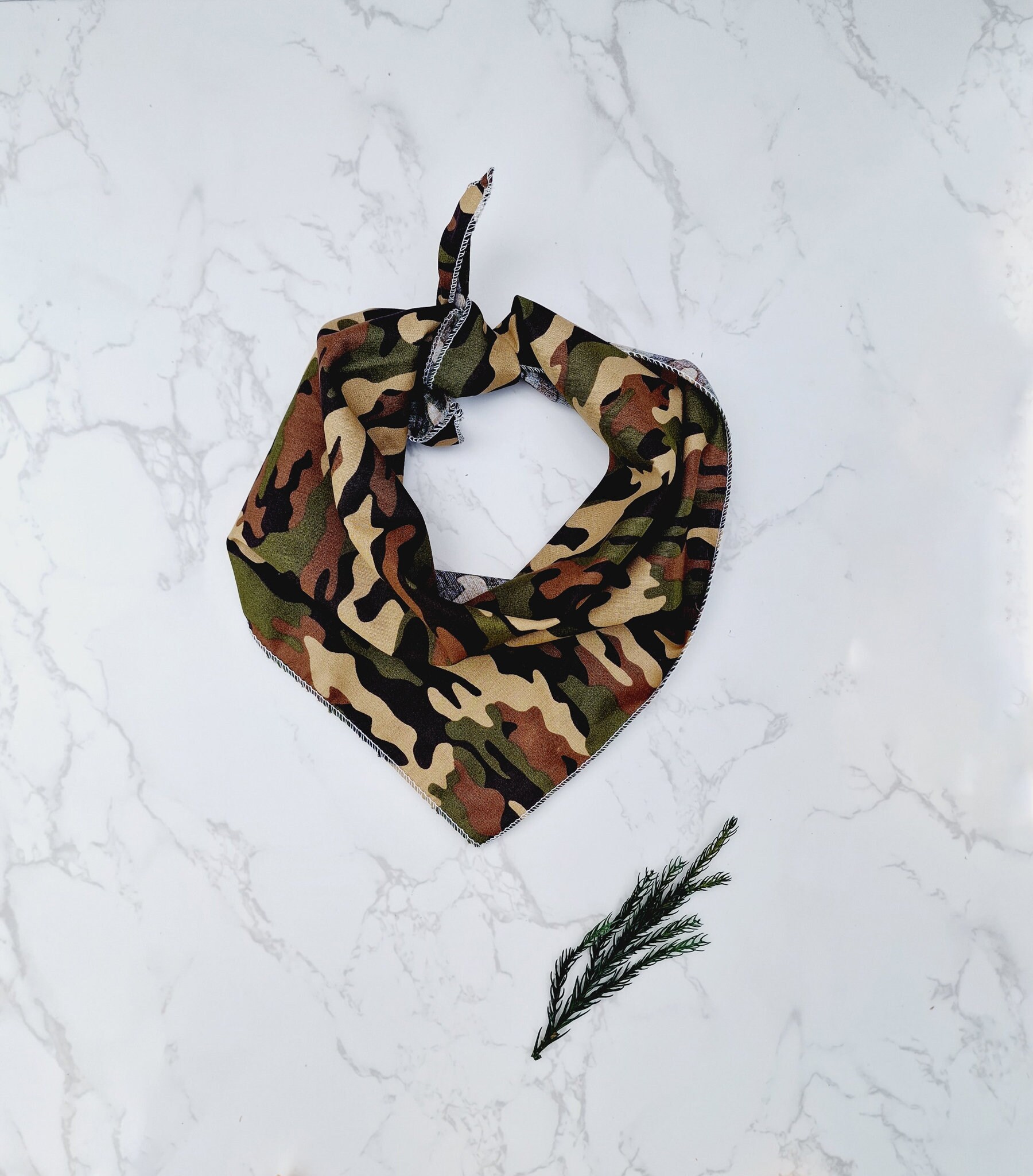 Over-the-Collar Dog Bandana - Camouflage Army Hunter Style, Cotton Blend - View #5