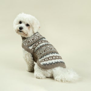 Echoes Grey Alpaca Wool DOG Sweater/jumper Alqo Wasi Handmade
