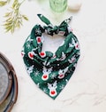 Festive Reindeer Christmas Dog Bandana - - Handmade in the UK (Festive)