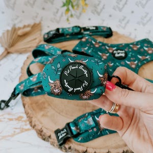 Happy Highland Cow Dog Poo Bag Holder *FREE roll of poo bags