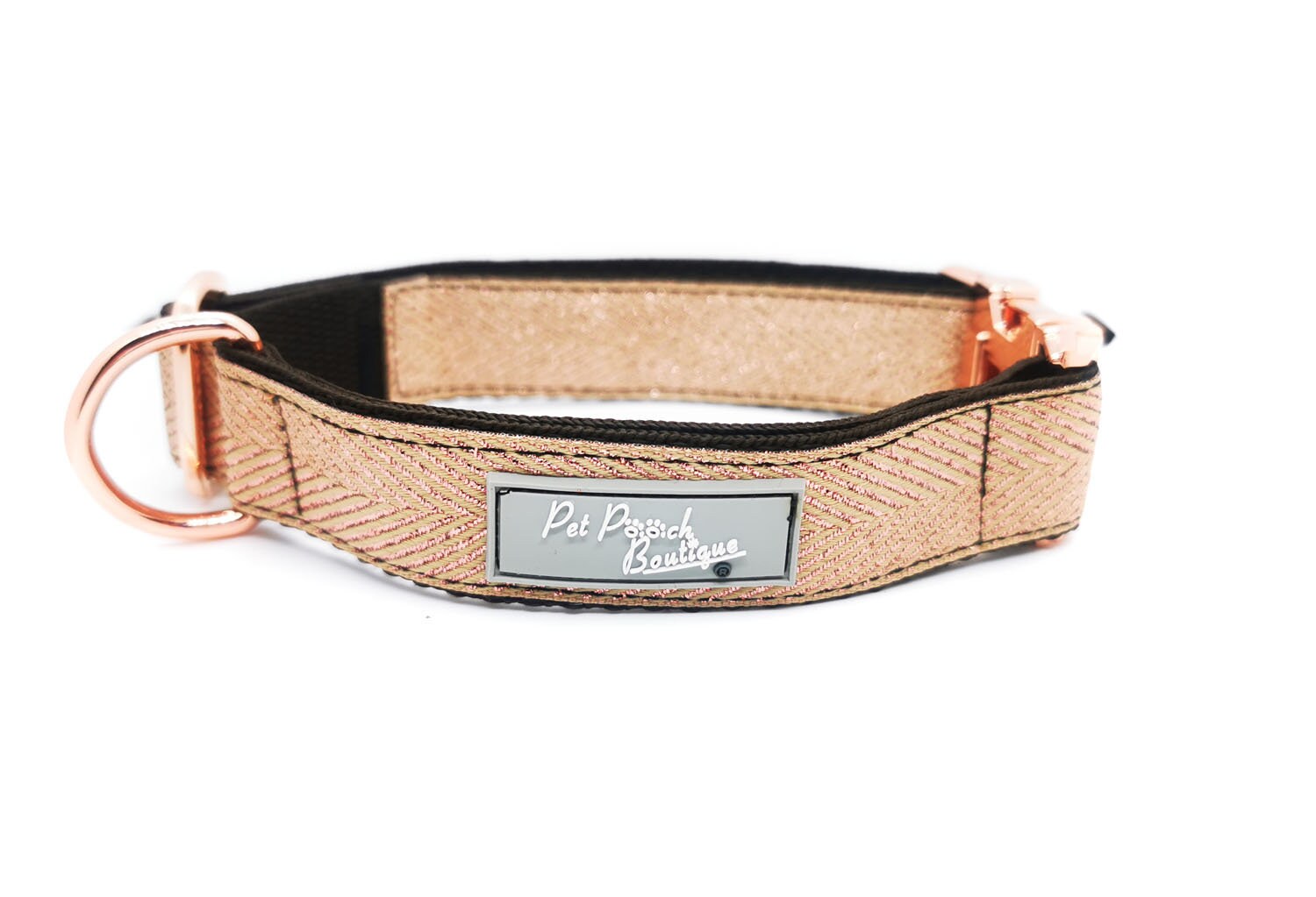 Rose Gold Herringbone Dog Collar OR Lead on Rose Gold Hardware Etsy UK