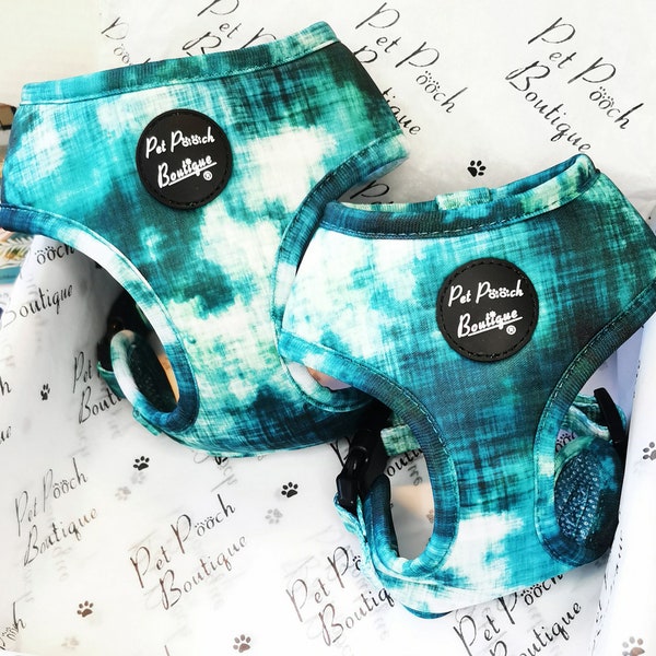 Teal Tornado Blue Puppy Dog Harness