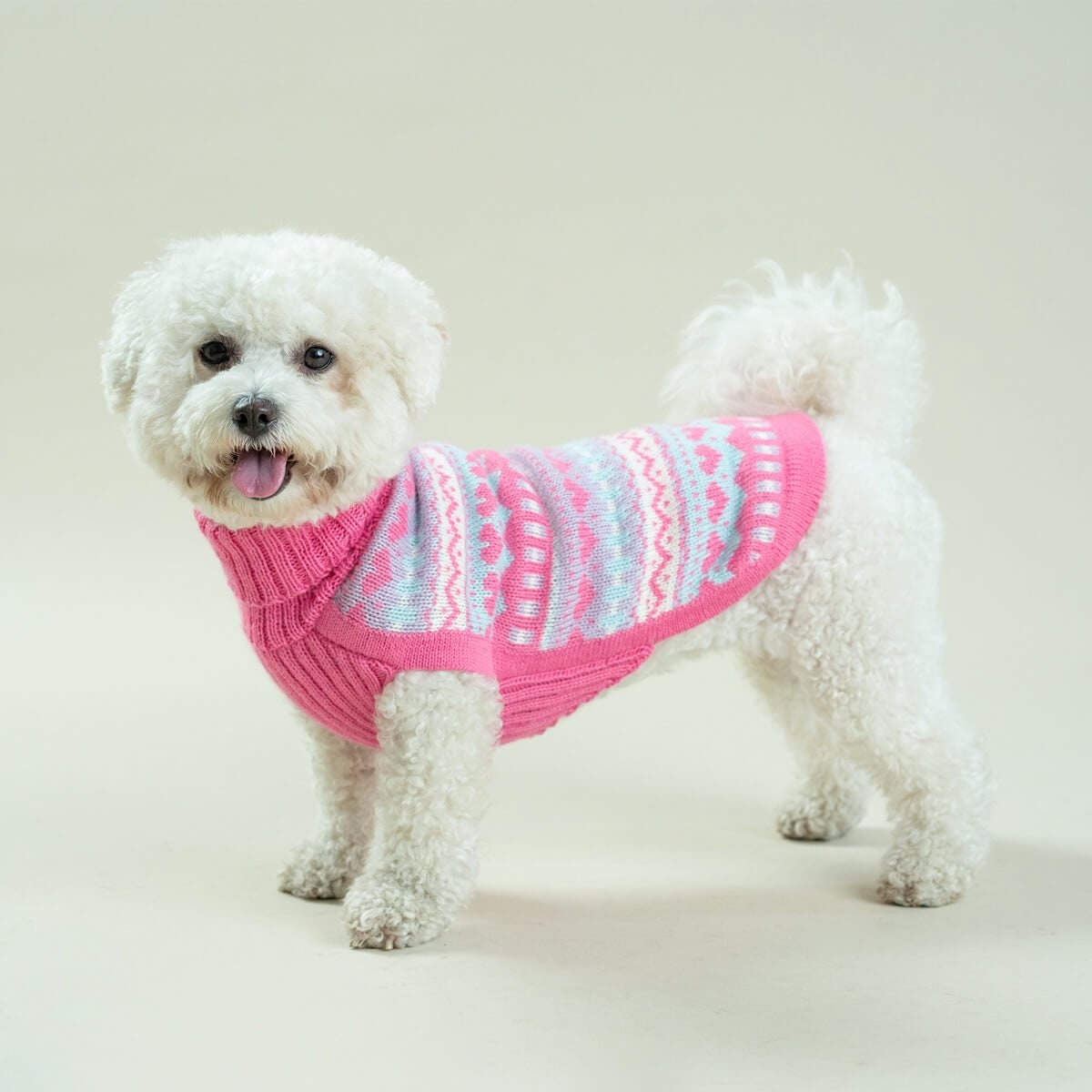 Bubble Gum Pink Alpaca Wool DOG Sweater/jumper Alqo Wasi