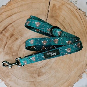 Happy Highland Cow Dog Lead