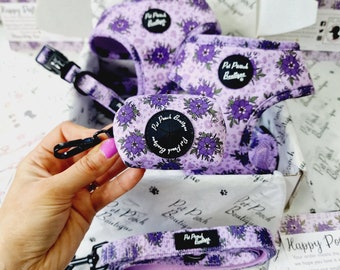 Lavender Florals Dog Poo Bag Holder *FREE roll of poo bags