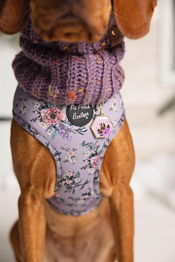 Lilac Purple Snuggly Dog Roll Top Dog Snood Scarf (handmade)neck