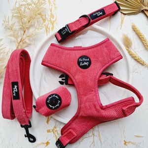 Rose Pink Cord Dog Poo Bag Holder FREE roll of poo bags image 3