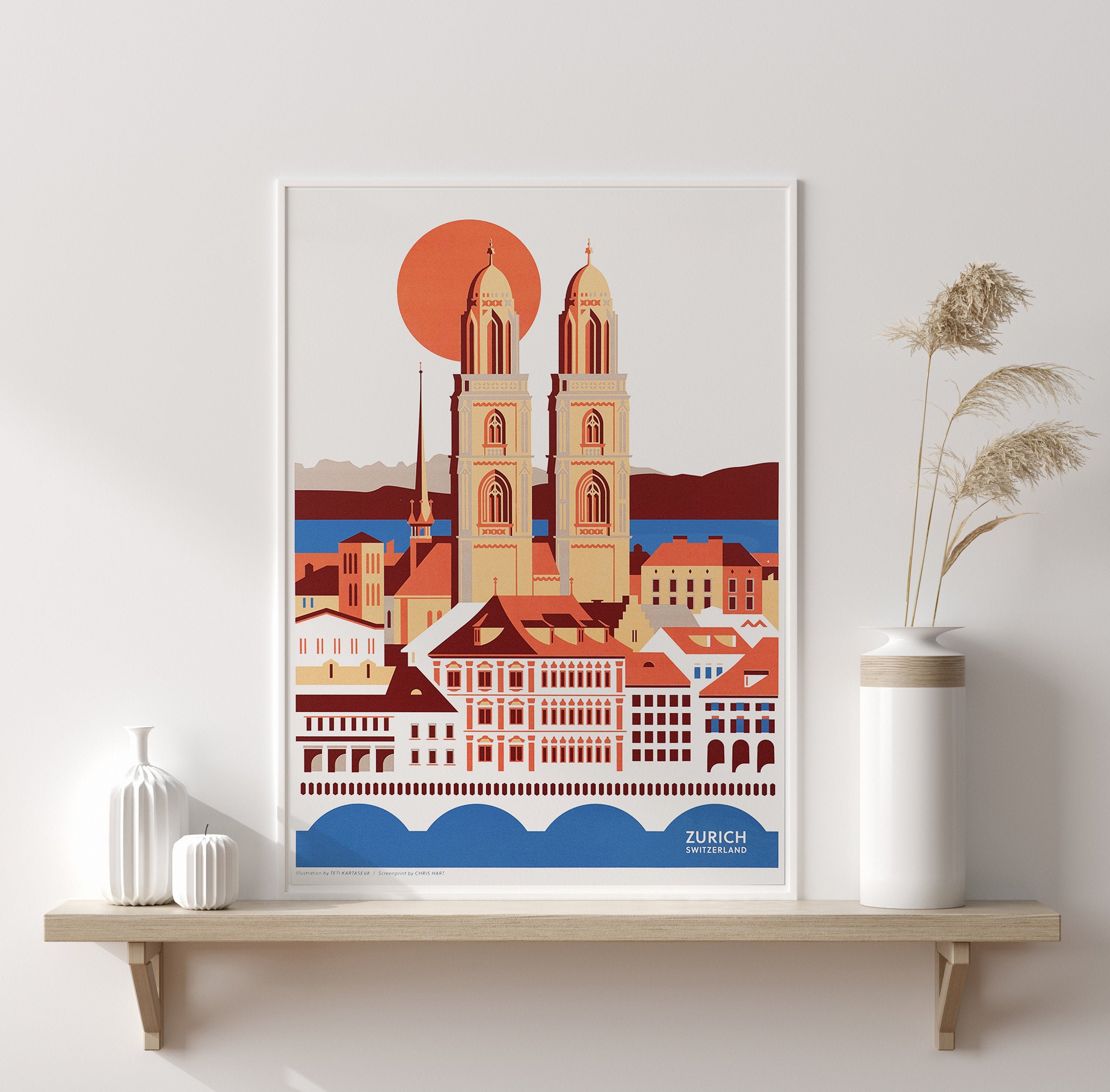 Zurich Poster City Art Illustration 