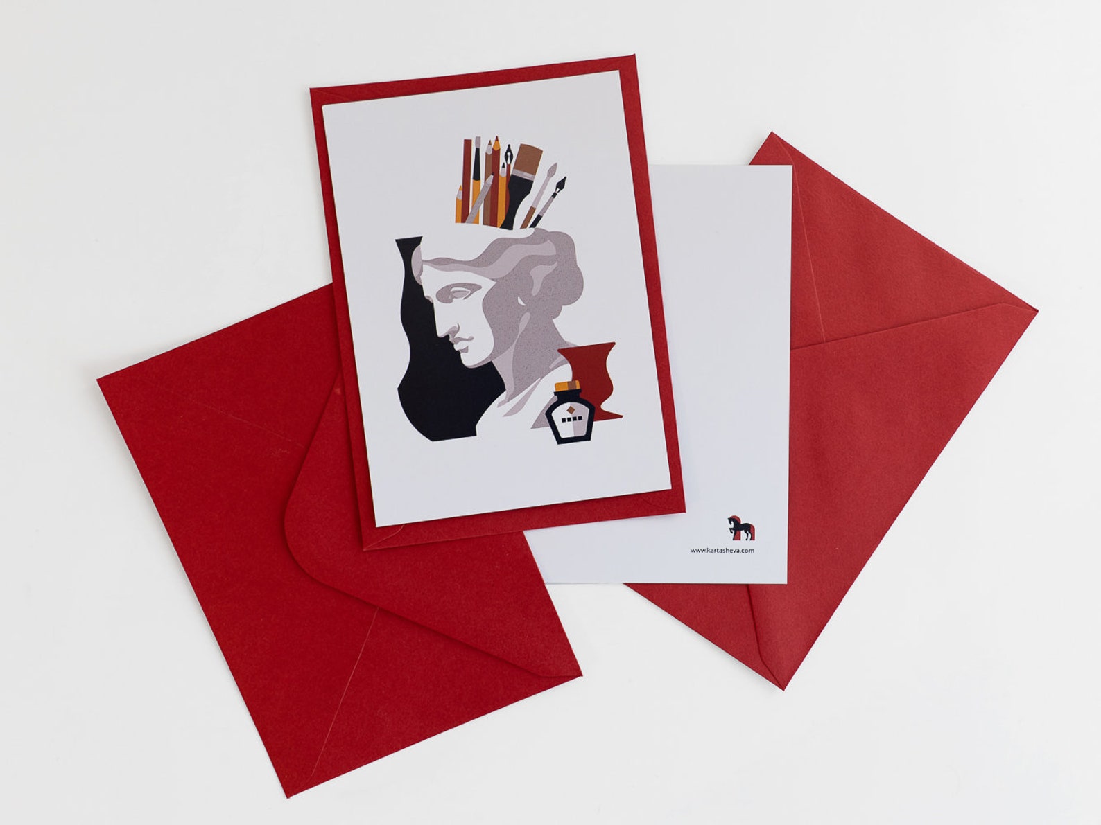 Illustrated greeting card for artist or from artist Etsy