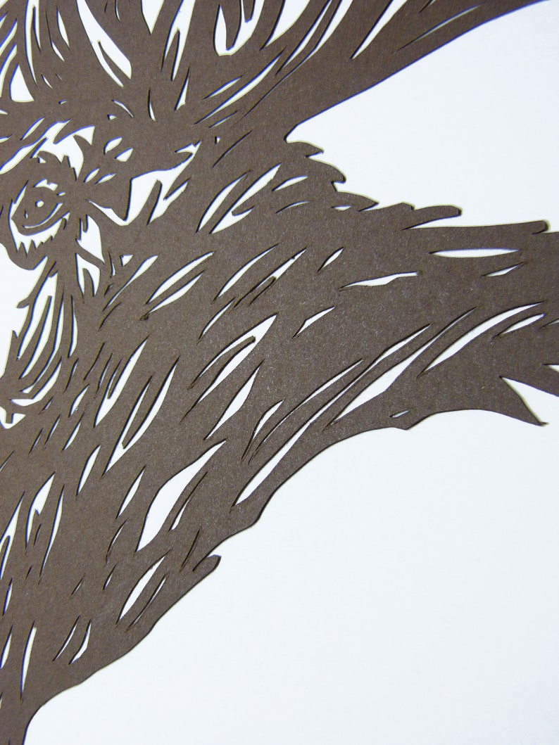 Moose Head Paper Cutting Art