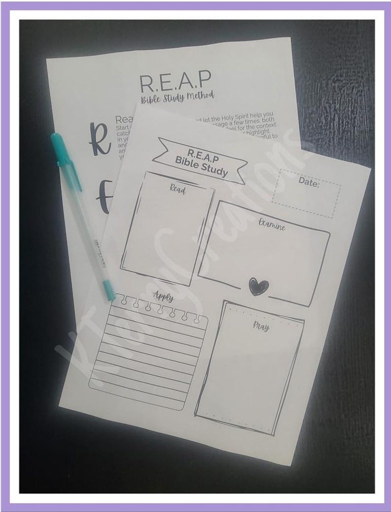 SOAP & REAP Bible Study Printable | Scripture Study Worksheets ...