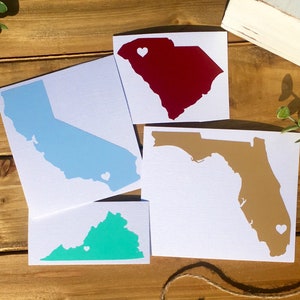 Free Shipping* State Outline With Heart - Hometown Vinyl Decal