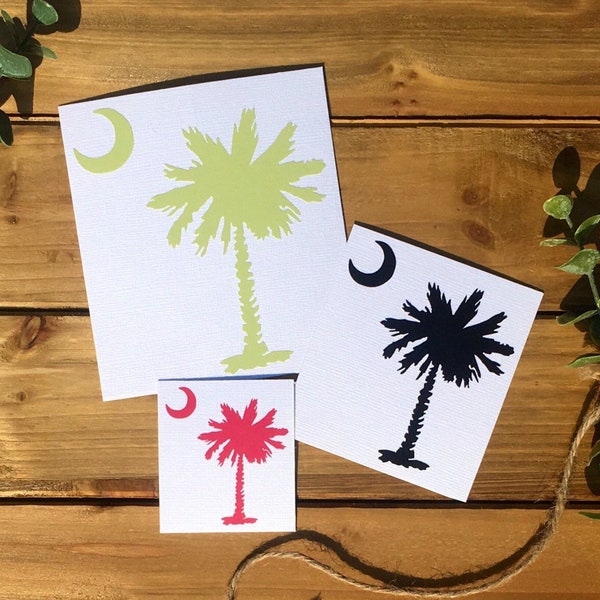 Free Shipping* Palmetto Tree with Crescent Moon Vinyl Decal