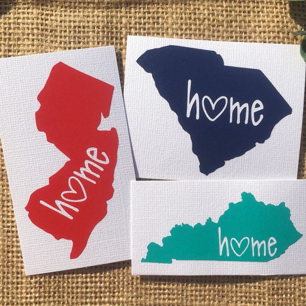 Free Shipping* Home Heart State Decal - Custom Car Decal Laptop Decal Phone Decal Initials