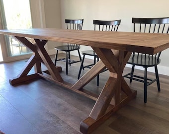 6’ custom built solid wood dining table