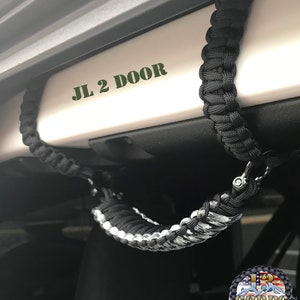 King Cobra Paracord Grab Handle Set fits Jeep Wrangler JL (2 or 4 Door) 2018-2023 ONLY Made to order