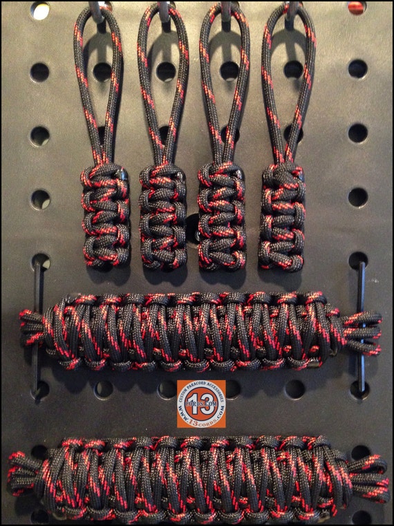 Items similar to Jeep Paracord Accessory Bundle Thin Red Line Ready to