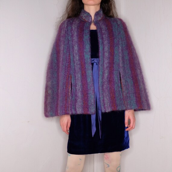 1980s Handmade Mohair Wool Cape