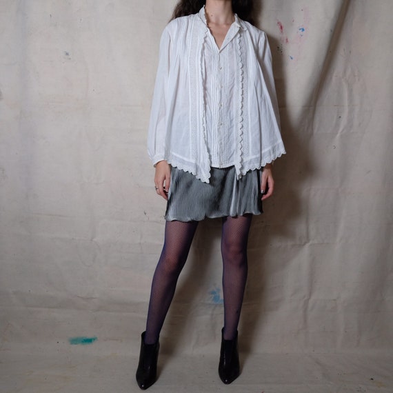 1900s Edwardian Cotton and Lace blouse