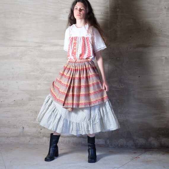 1970s Cacharel Striped Skirt