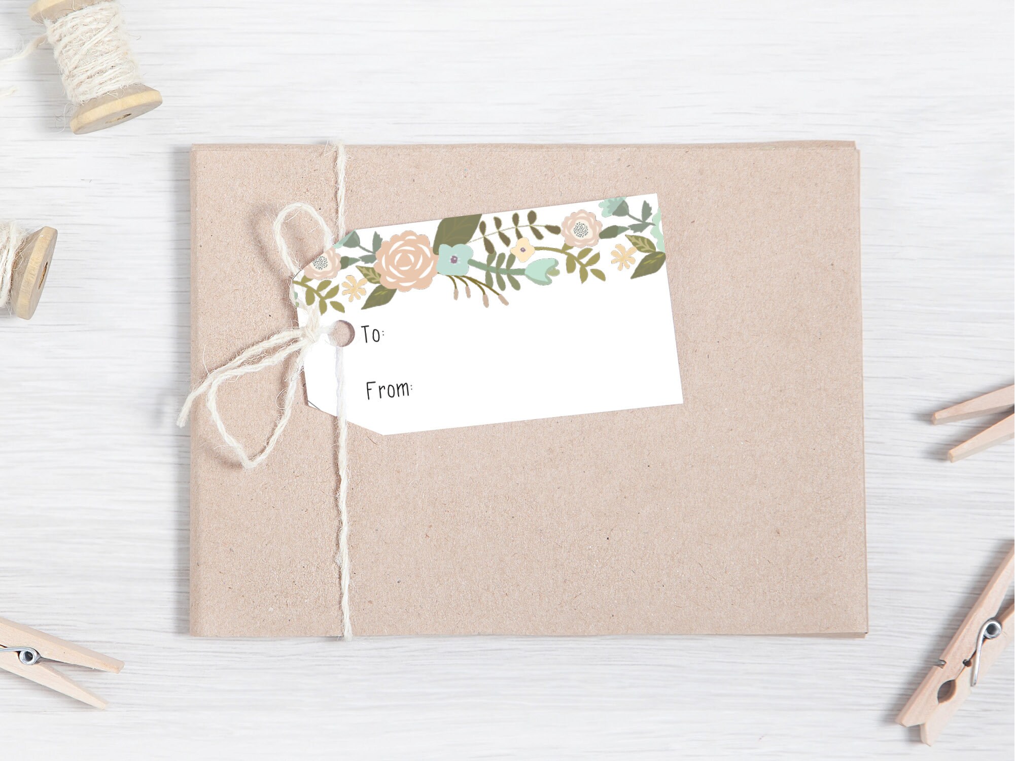 Editable Flower Gift Tag Template To and From Tag Printable | Etsy