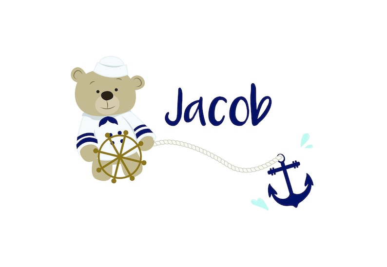 Personalized Kids/' Pillowcase with Name Sailor Boys Girls Pillow Case Bedroom