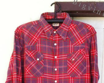 Vintage 50's WRANGLER Blue Bell Western Shirt Sanforized.