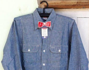 Vintage 50's BIG MAC Chambray Shirt Sz.M 15 Deadstock