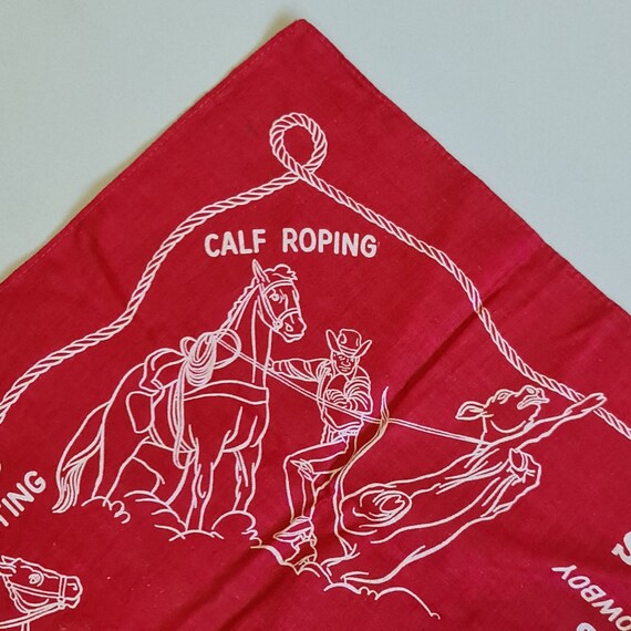 Vintage 1950s Lee riders handkerchief 23.5 X 20.5 - image 6