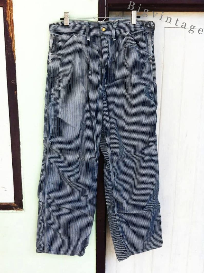 hickory stripe work pants