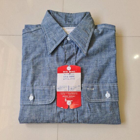 Vintage BIG MAC Chambray Shirt Sz.14.5 Deadstock - Etsy