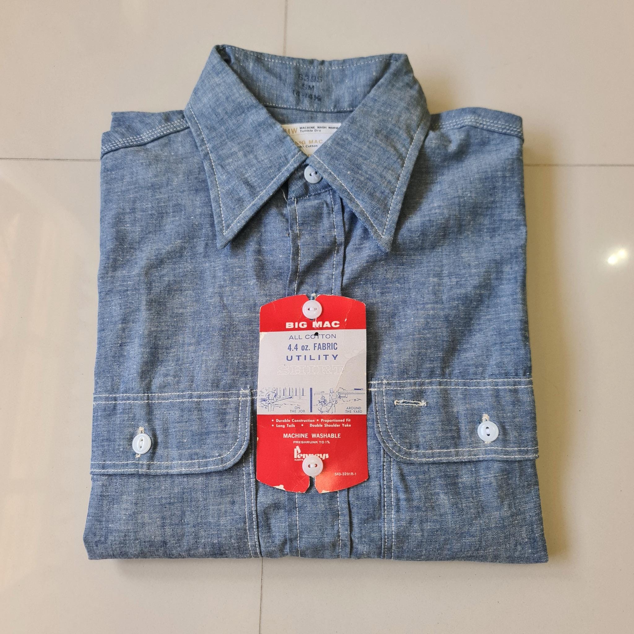 トップス BIG MAC CHAMBRAY SHIRT M USED Vintage 70's Big Mac Chambray Shirt, Embroidered, Size M