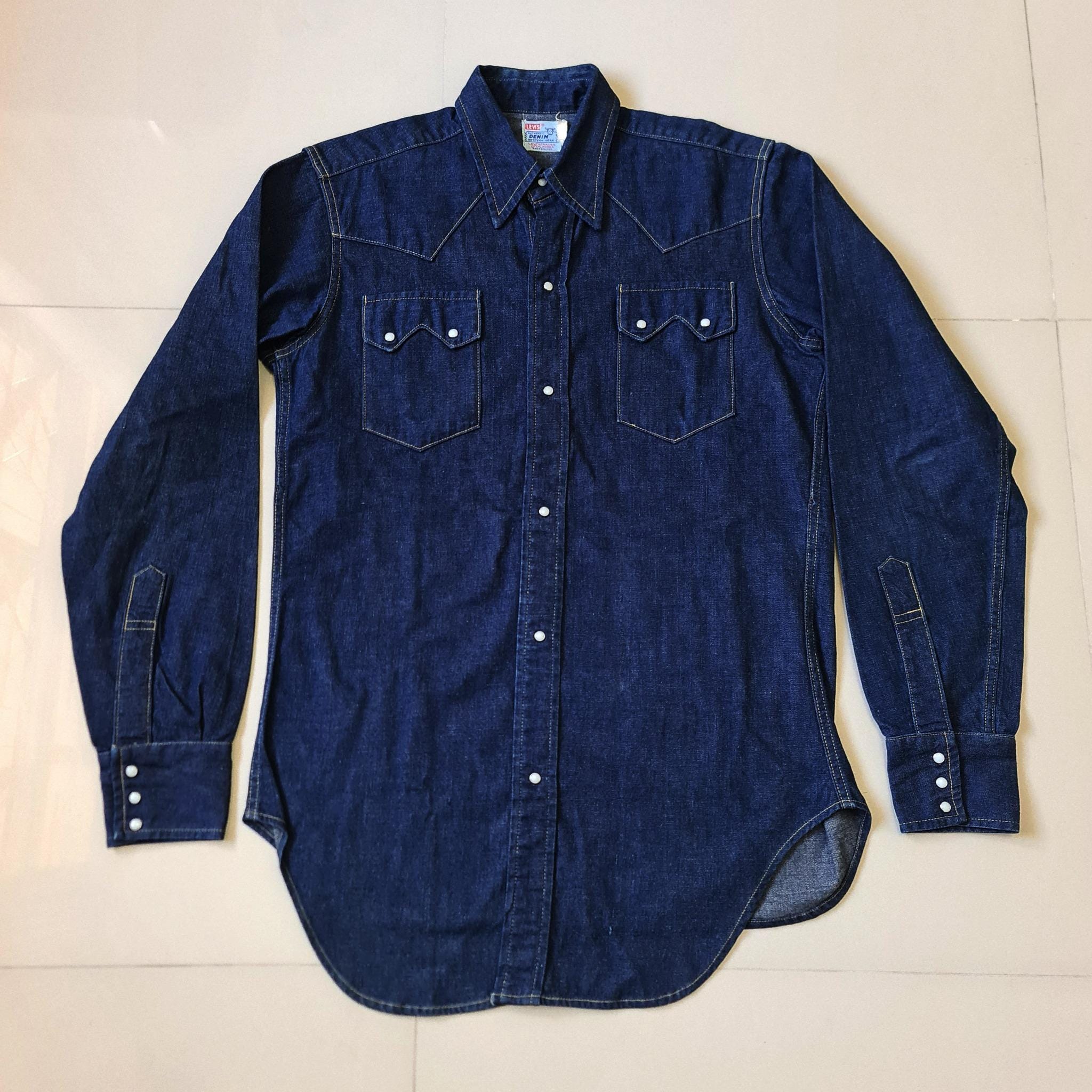 トップス 50's levi's shorthorn western shirt Vintage 50's Levi's Short Horn Denim Western Shirt Sz.m