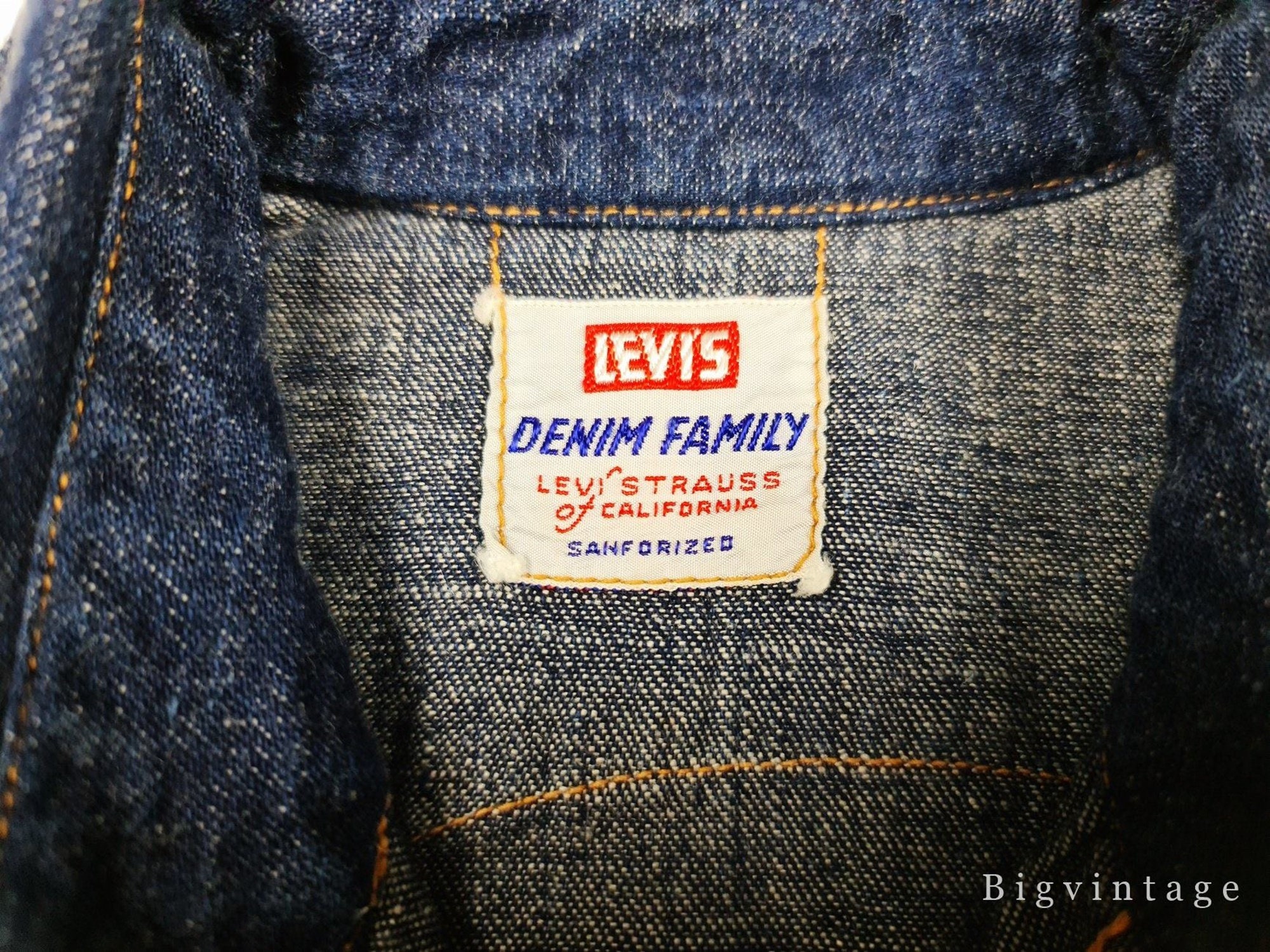 Vintage Levi's Denim Family Western Shirt Size.small Dark 1