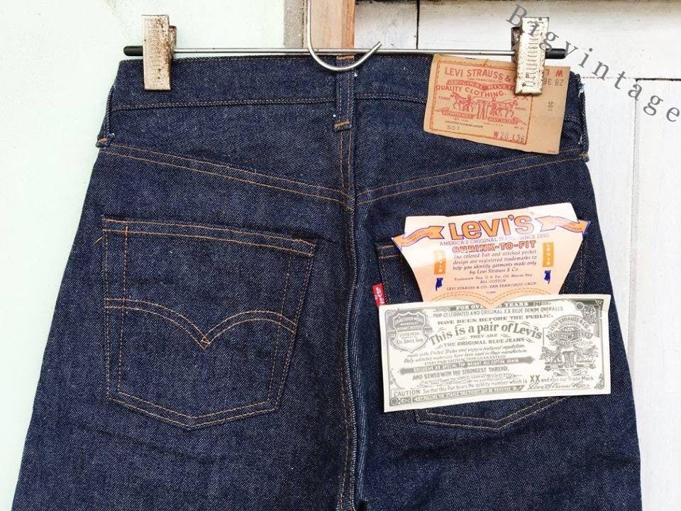 Vintage Levi's 501 Red Line W28 L36 Deadstock - Etsy